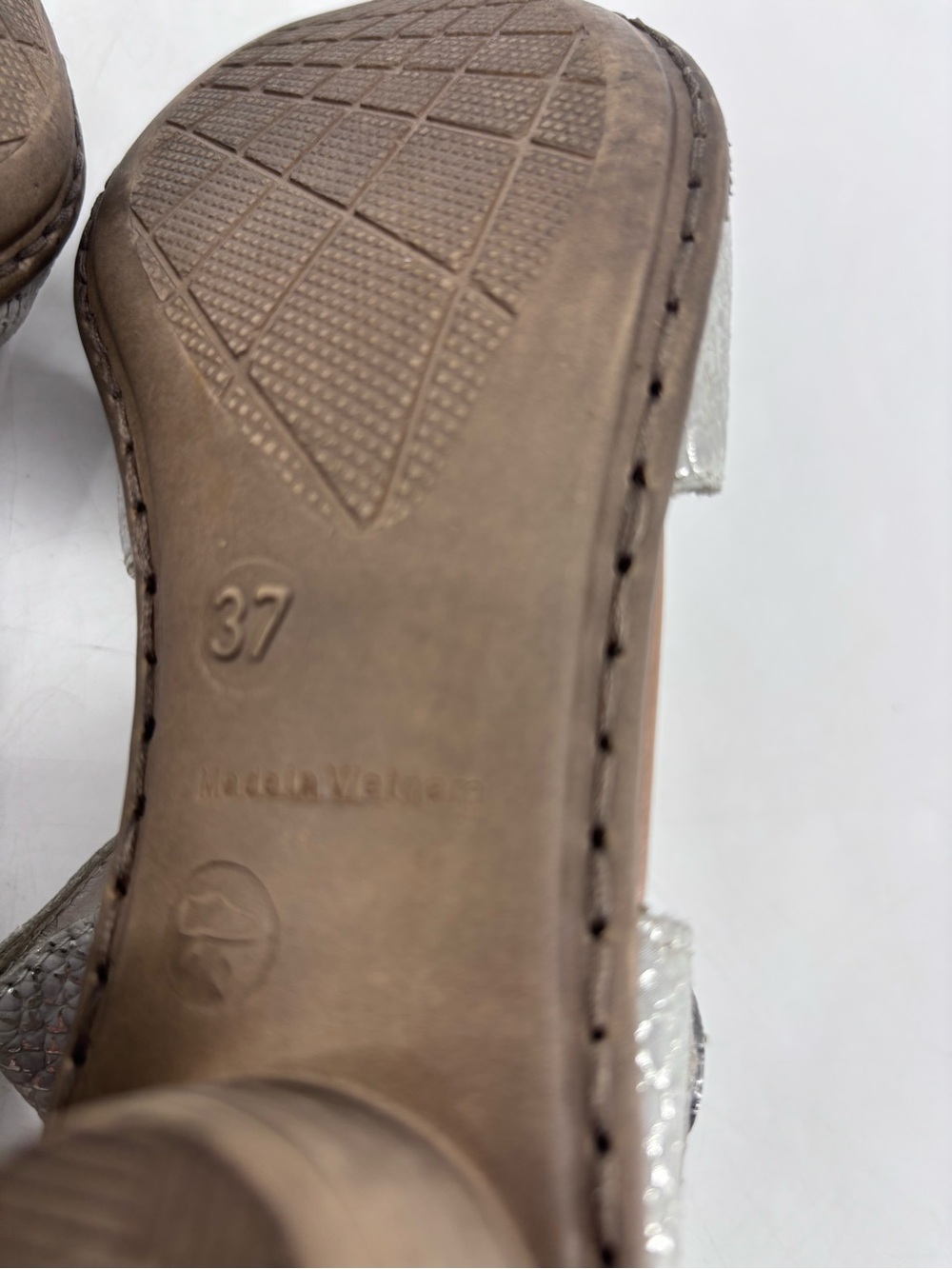 Rieker Antistress Mirjam Metallic Cut Out Perforated Mary Jane Heeled Sandals - Picture 11 of 15